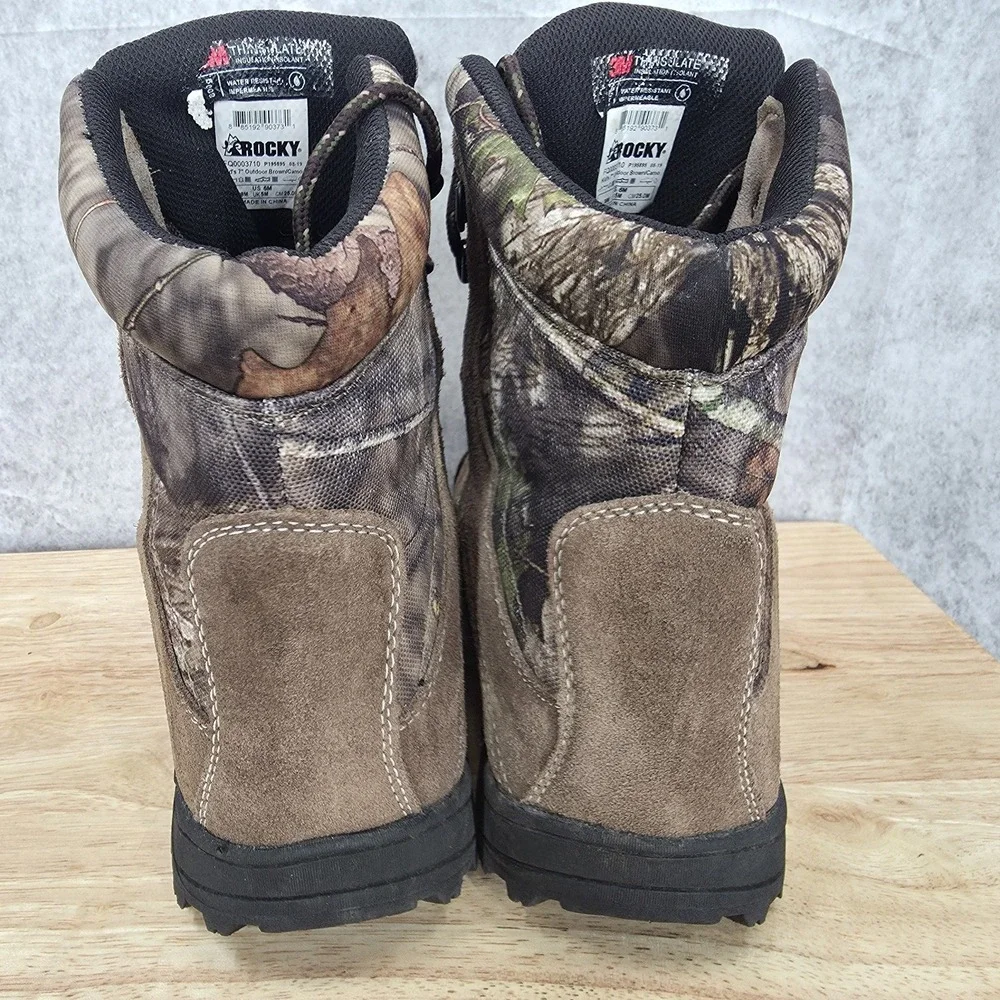 Rocky Boots Boys 6 M Brown Camo Hunting Waterproof 800G Insulated‎ Outdoors